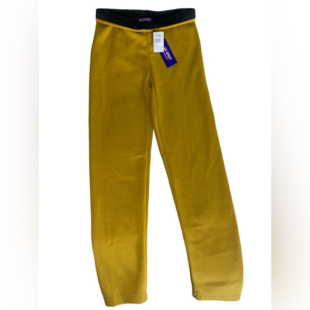 AQ Sport Woman’s Mustard casual sweats w/ comfy cozy brown fur inside - Large